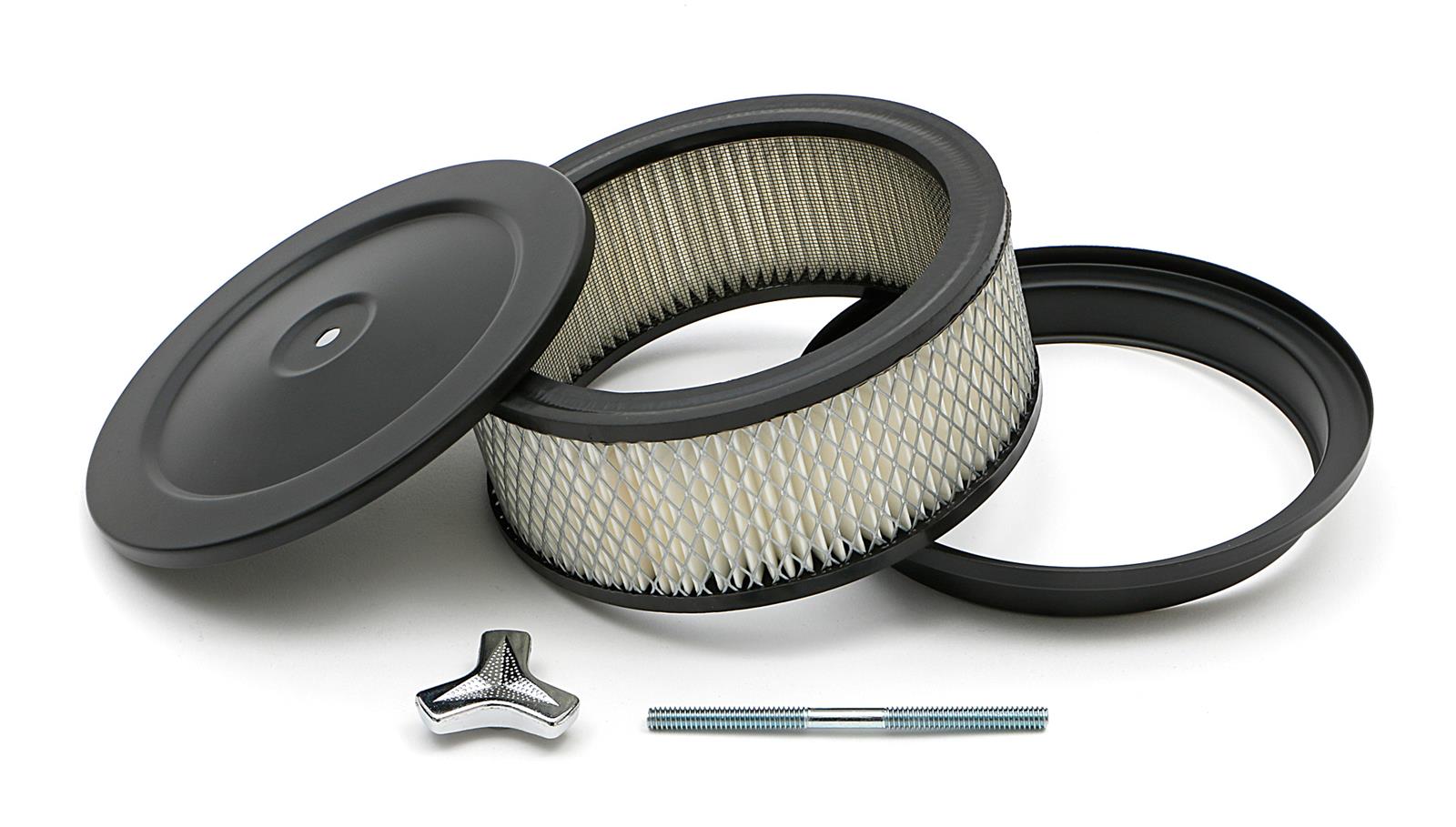 Trans-Dapt Performance Products Air Cleaners 8658 ASPHALT BLACK POWDER COATED 6 3/8" X 3" MUSCLE CAR AIR CLEANER thumbnail 3