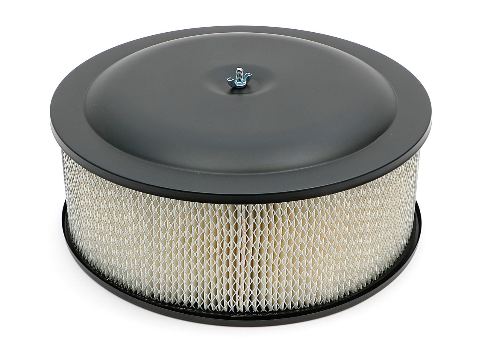 Trans-Dapt Performance Products Air Cleaners 8665 ASPHALT BLACK POWDER COATED 14" X 6" RACING AIR CLEANER thumbnail 2