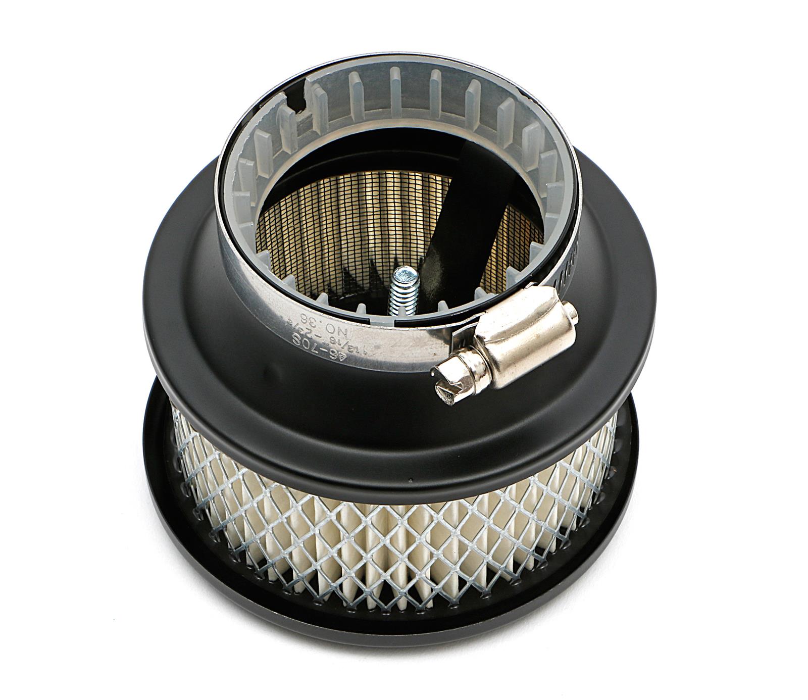 Trans-Dapt Performance Products Air Cleaners 8666 ASPHALT BLACK POWDER COATED 4" X 2-5/8" DEEP DISH AIR CLEANER thumbnail 2