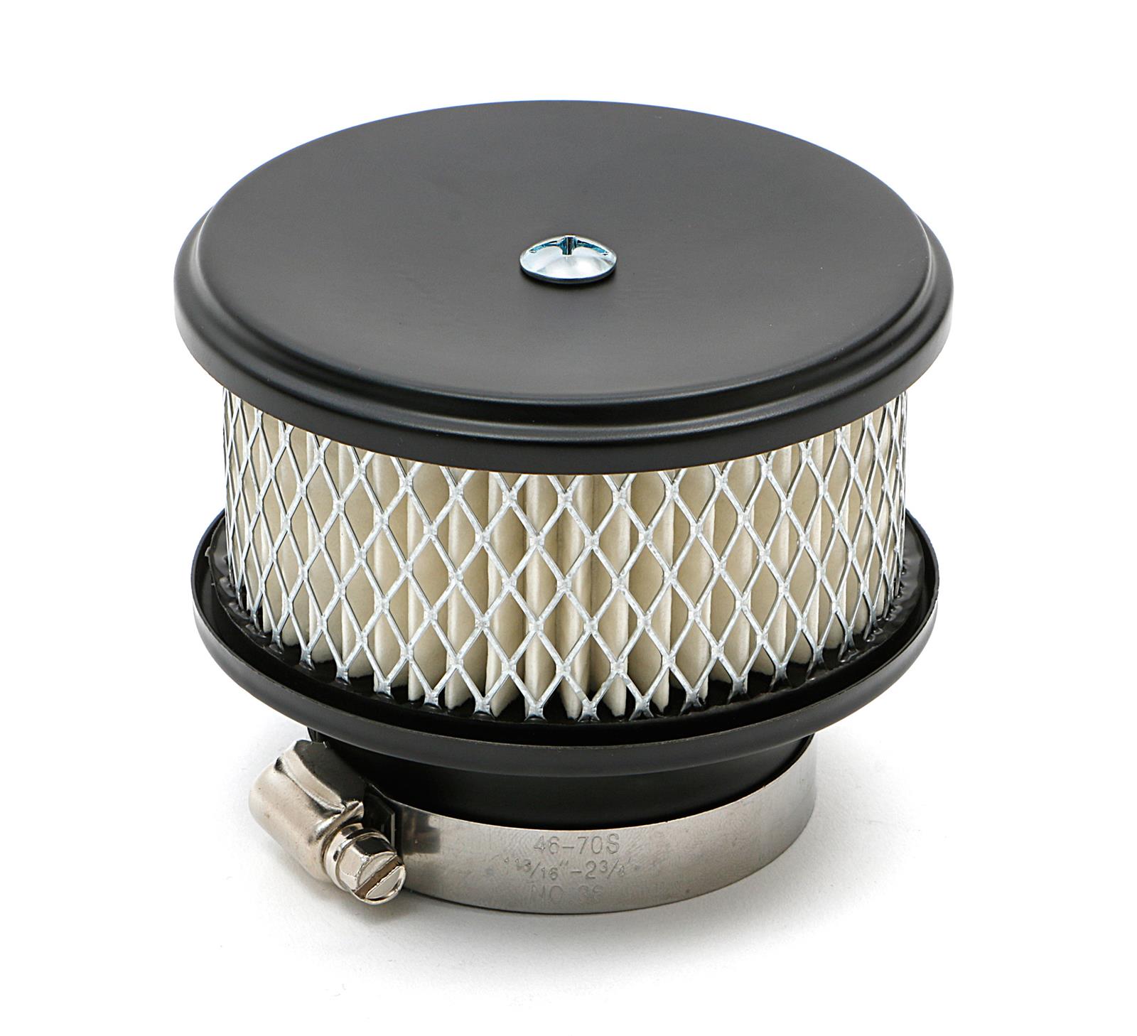 Trans-Dapt Performance Products Air Cleaners 8666 ASPHALT BLACK POWDER COATED 4" X 2-5/8" DEEP DISH AIR CLEANER