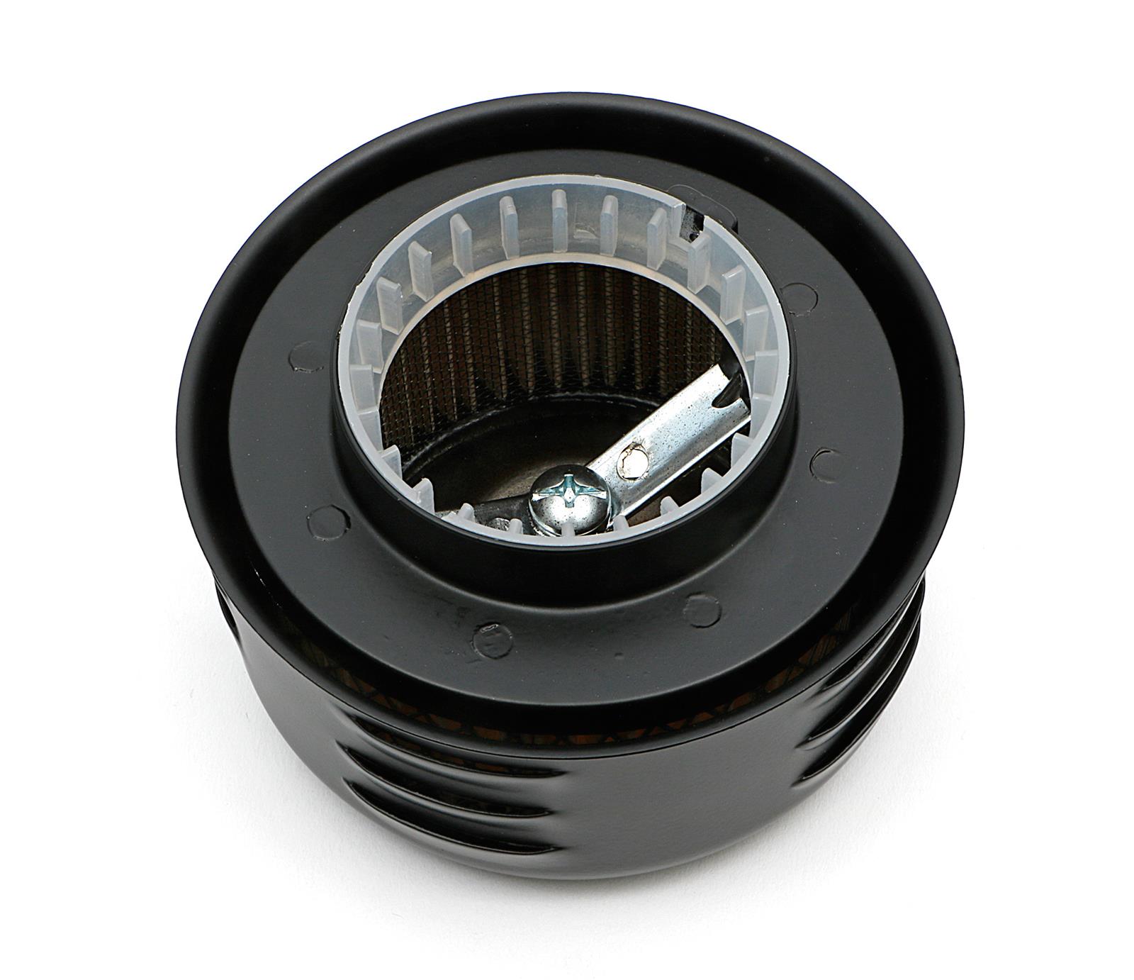 Trans-Dapt Performance Products Air Cleaners 8667 ASPHALT BLACK POWDER COATED 4-5/8" LOUVERED AIR CLEANER
