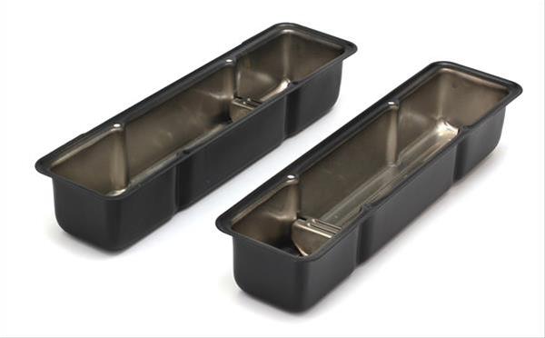 Trans-Dapt Performance Products Valve Covers 8679 CHEVY 327 LOGO TALL ASPHALT BLACK POWDER COATED VALVE COVERS thumbnail 2
