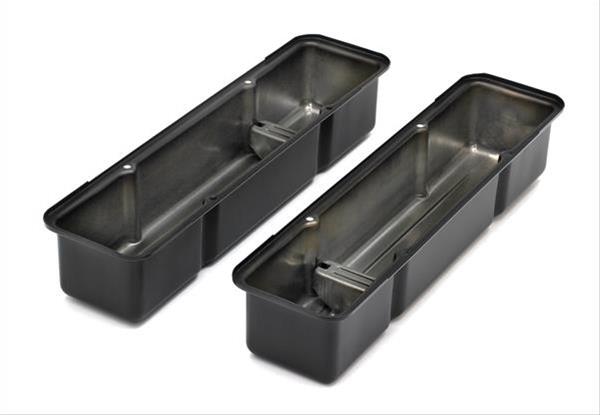 Trans-Dapt Performance Products Valve Covers 8686 CHEVY 283-400 TALL ASPHALT BLACK POWDER COATED BAFFLED VALVE COVERS thumbnail 2