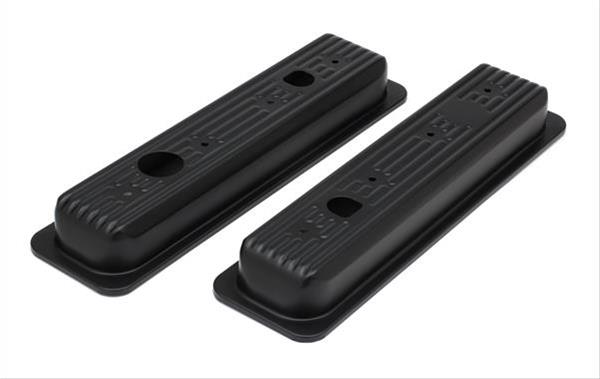 Trans-Dapt Performance Asphalt Black Valve Covers 8689 Covers, Black, Centerbolt Mounting, Steel, Stock Height, Chevy Truck, Small Block, Pair thumbnail 2
