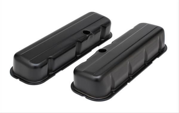 Trans-Dapt Performance Products Valve Covers 8690 CHEVY 396-502 TALL ASPHALT BLACK POWDER COATED VALVE COVERS- UNBAFFLED