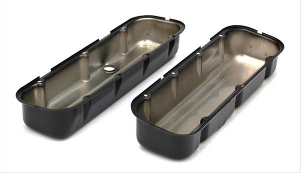 Trans-Dapt Performance Products Valve Covers 8690 CHEVY 396-502 TALL ASPHALT BLACK POWDER COATED VALVE COVERS- UNBAFFLED thumbnail 2