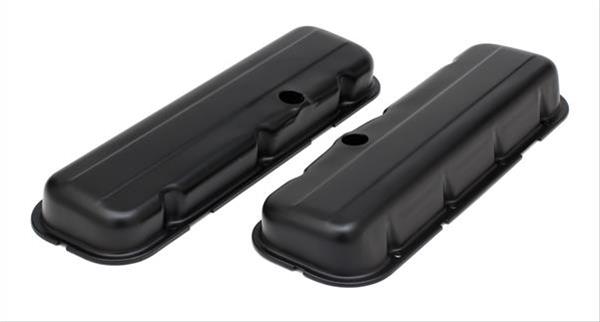 Trans-Dapt Performance Products Valve Covers 8691 CHEVY 396-502 SHORT ASPHALT BLACK POWDER COATED VALVE COVERS- UNBAFFLED thumbnail 2
