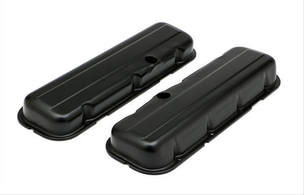 Trans-Dapt Performance Products Valve Covers 8693 CHEVY 396-502 SHORT ASPHALT BLACK POWDER COATED BAFFLED VALVE COVERS thumbnail 2