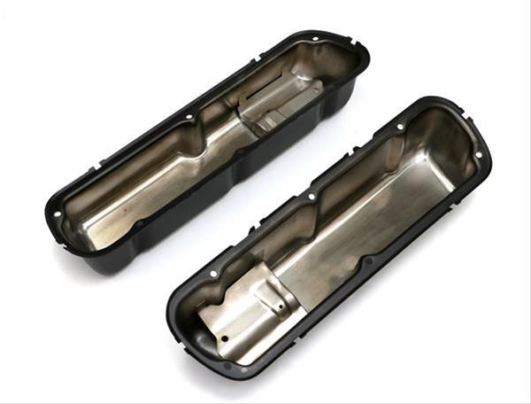 Trans-Dapt Performance Products Valve Covers 8730 SB FORD ASPHALT BLACK POWDER COATED VALVE COVERS