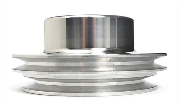Trans-Dapt Performance Powdercoated Pulleys 8736 Water Pump Pulley, Billet Aluminum, 2-Groove, 6.250 in. Diameter, Polished, Chevy, Big Block, Long Pump, Each thumbnail 5