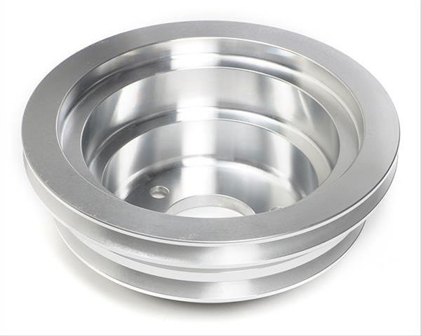 Trans-Dapt Performance Aluminum Crankshaft Pulleys 8737 Pulley, V-belt Style, 3-groove, Aluminum, Machined, 7.750 in. O.D., Chevy, Big Block, Long, Each