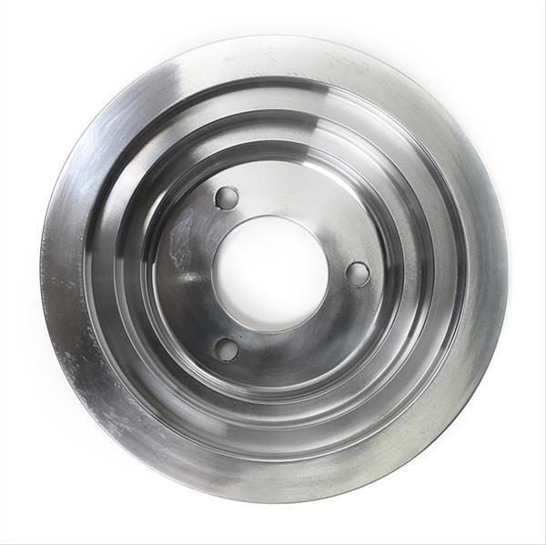 Trans-Dapt Performance Aluminum Crankshaft Pulleys 8738 Pulley, V-belt Style, 3-groove, Aluminum, Polished, 7.750 in. O.D., Chevy, Big Block, Long, Each thumbnail 2