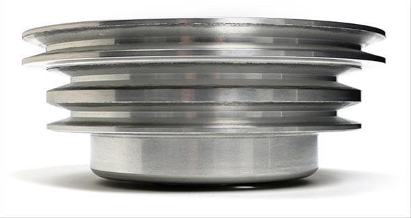 Trans-Dapt Performance Aluminum Crankshaft Pulleys 8738 Pulley, V-belt Style, 3-groove, Aluminum, Polished, 7.750 in. O.D., Chevy, Big Block, Long, Each thumbnail 4