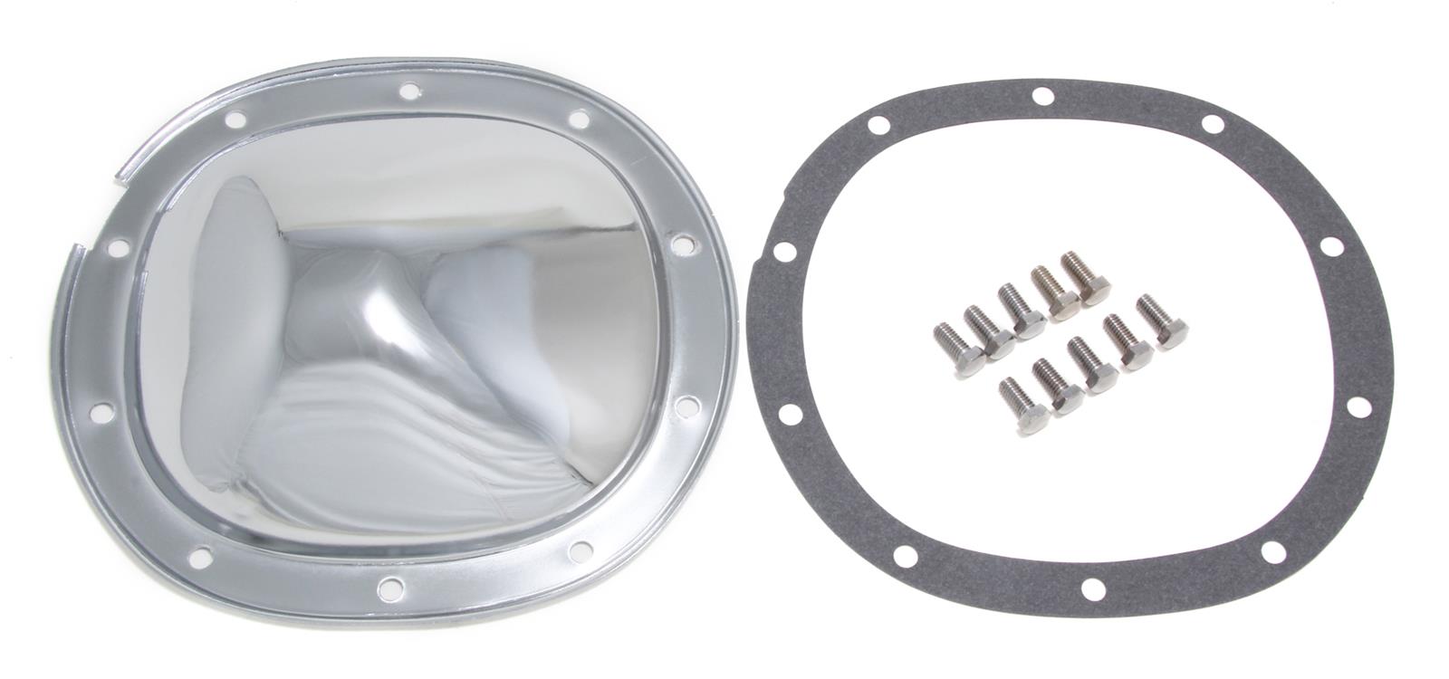 Trans-Dapt Performance Chrome 10 Bolt GM 7.5/7.625 Inch Differential Cover 8786 Cover, Steel, Chrome, GM, 7.5 in., 7.625 in., 10-Bolt, Kit