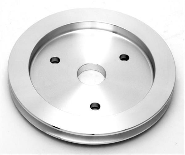 Trans-Dapt Performance Aluminum Crankshaft Pulleys 8876 Pulley, V-Belt, 1-Groove, 6.6 in., Aluminum, Natural, Chevy, Big Block, Short Pump, Each
