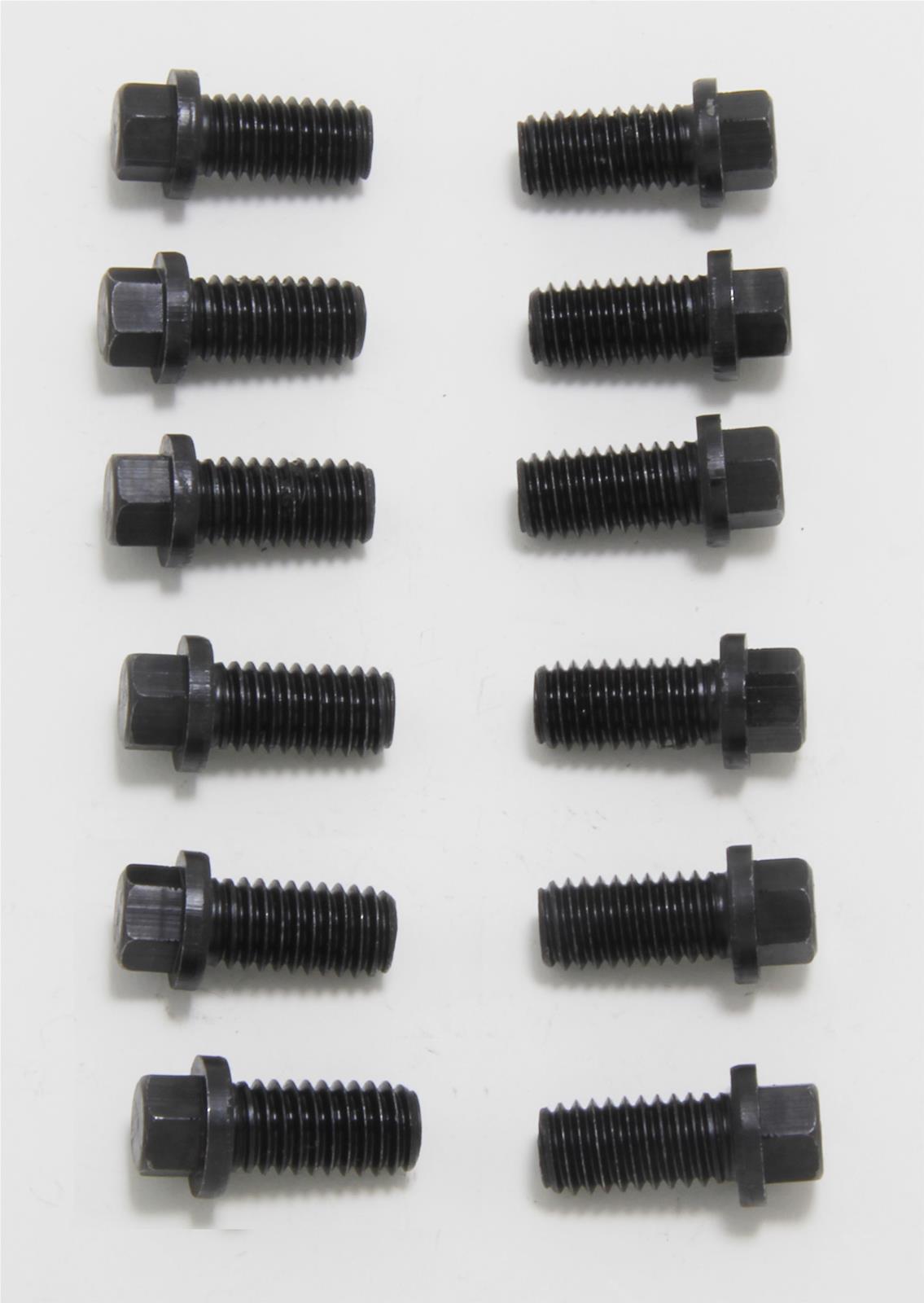 Trans-Dapt Performance Header Bolts 8885 Bolt, Steel, Black Oxide, Reduced Hex Head, 3/8 in.-16, 0.750 in. Length, Set of 12