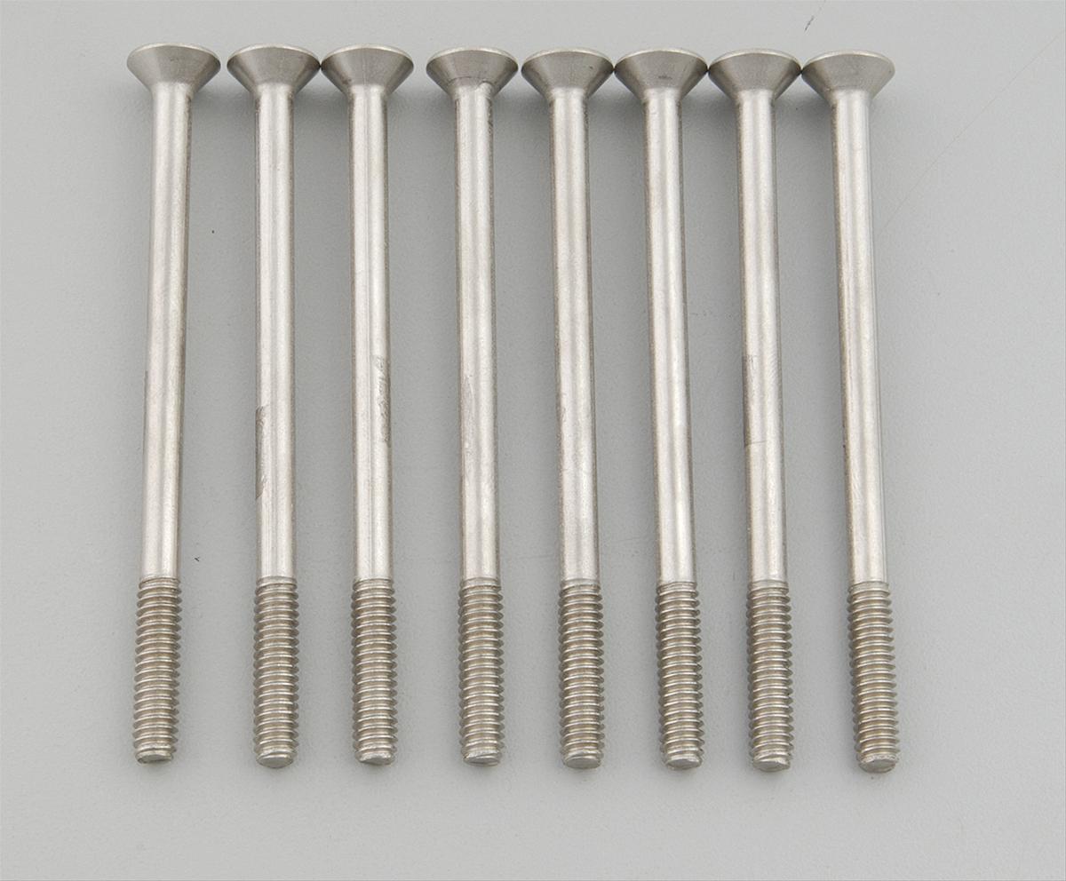 Trans-Dapt Performance Chrome Valve Cover Bolts 8899 Bolts, Steel, Chrome, for Short Aluminum Covers, Set of 8