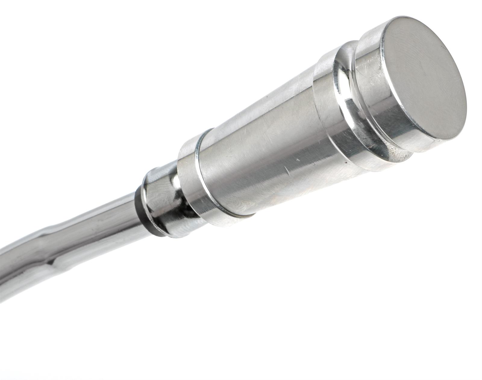 Trans-Dapt Performance Billet Handle Engine Oil Dipsticks 8900 Dipstick with Tube, Engine, Chrome Steel Tube/Polished Handle, Chevy, Small Block, Each