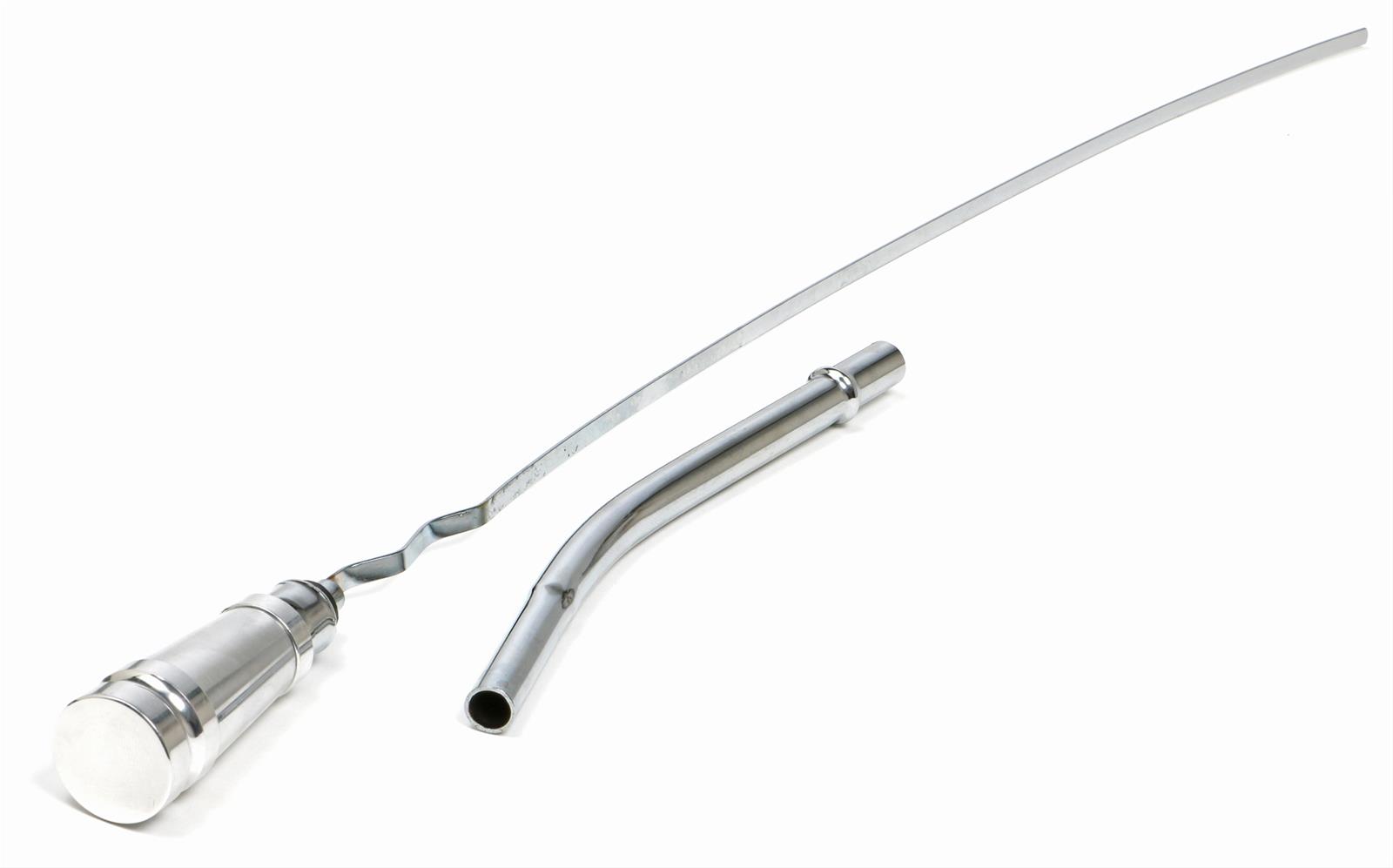 Trans-Dapt Performance Billet Handle Engine Oil Dipsticks 8900 Dipstick with Tube, Engine, Chrome Steel Tube/Polished Handle, Chevy, Small Block, Each thumbnail 2