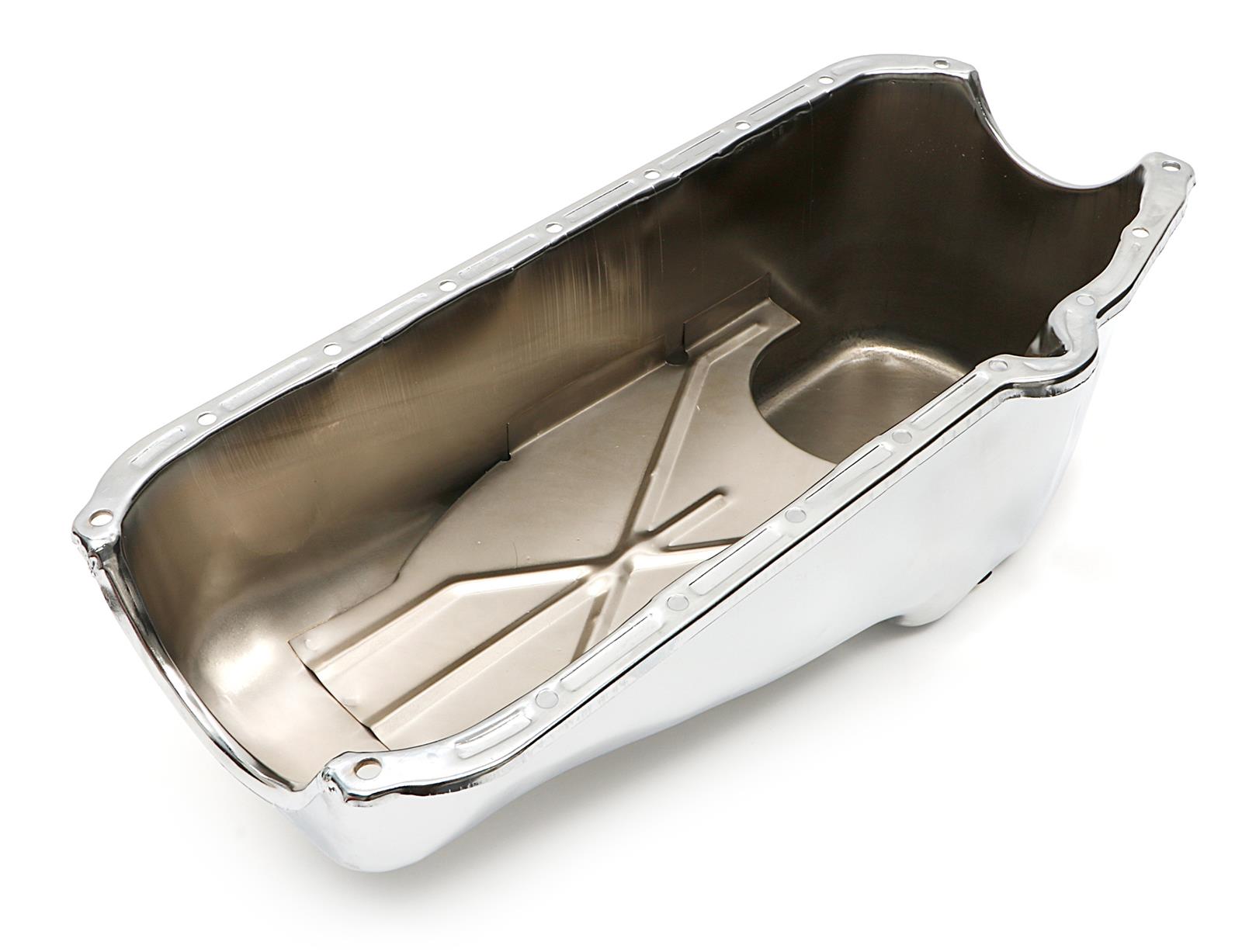 Trans-Dapt Performance OEM Replacement Oil Pans 9005 Pan, Steel, Chrome Plated, 4 qt., Chevy, Small Block, Each
