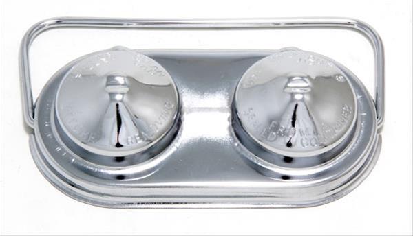 Trans-Dapt Performance Master Cylinder Covers 9100 Cover, Steel, Chrome, Single Bail, 5 in. x 2.375 in., Each thumbnail 2