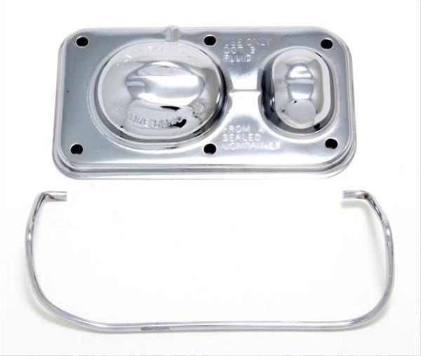 Trans-Dapt Performance Master Cylinder Covers 9101 Cover, Steel, Chrome, Single Bail, 5.625 in. x 3 in., Each thumbnail 2