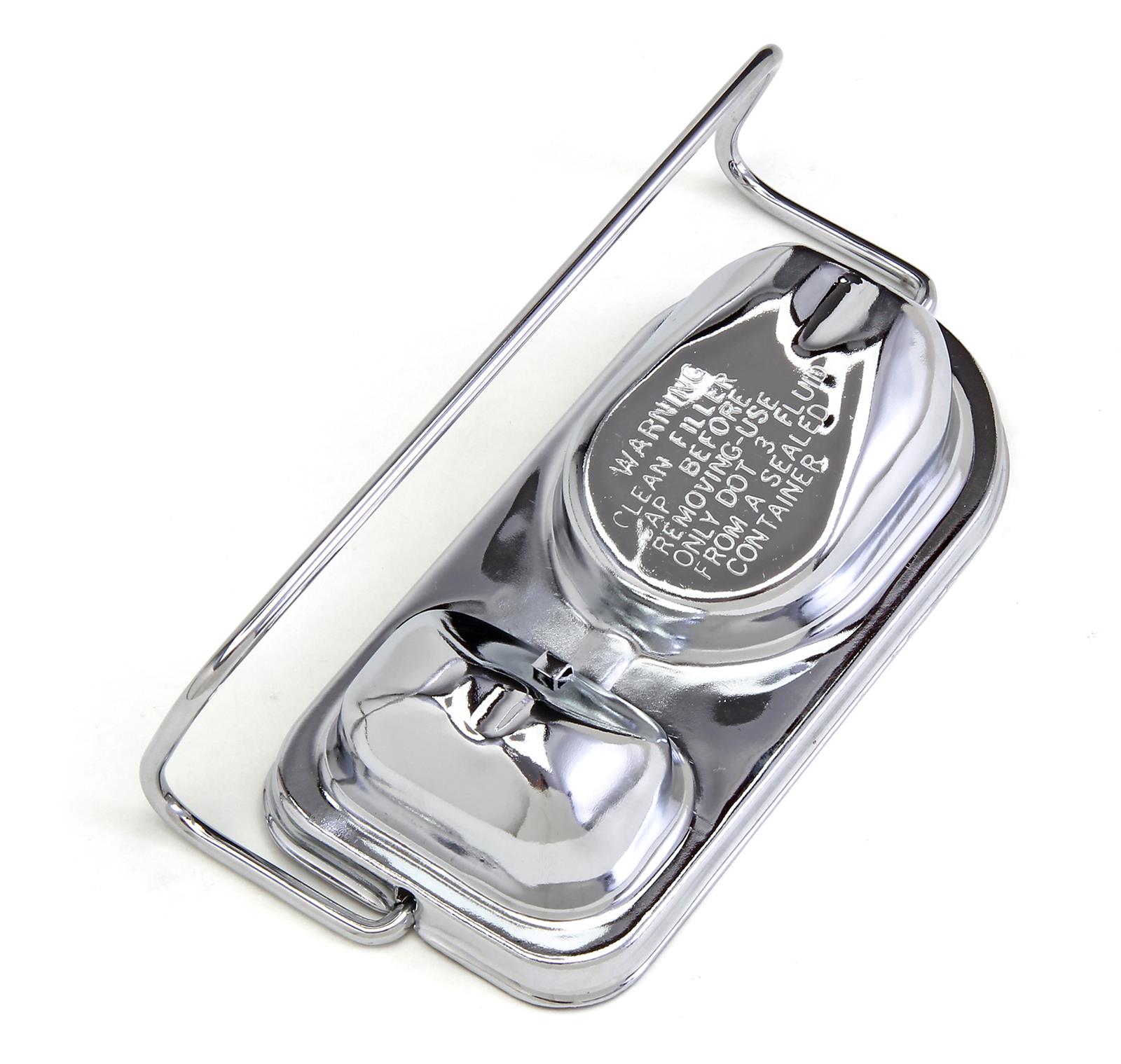 Trans-Dapt Performance Products Master Cylinder Reservoir Covers 9103 MASTER CYLINDER COVER FORD 1973-83 SINGLE BAIL- CHROME