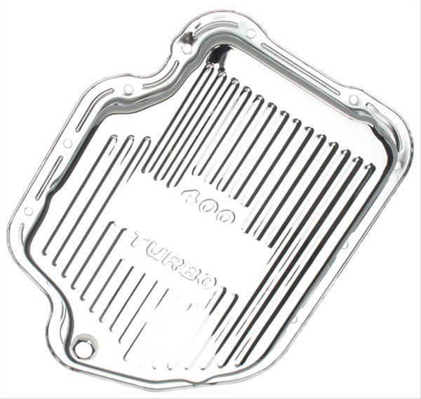 Trans-Dapt Performance Transmission Pans 9121 Pan, Stock, Steel, Chrome, Finned, GM, TH400, Each