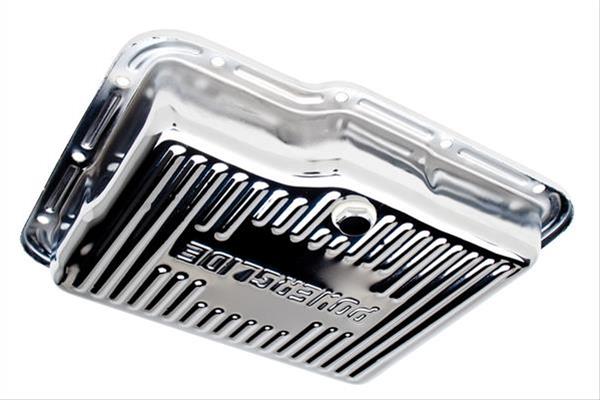 Trans-Dapt Performance Transmission Pans 9124 Pan, Steel, Finned, Chrome, Powerglide, Stock Capacity, Each