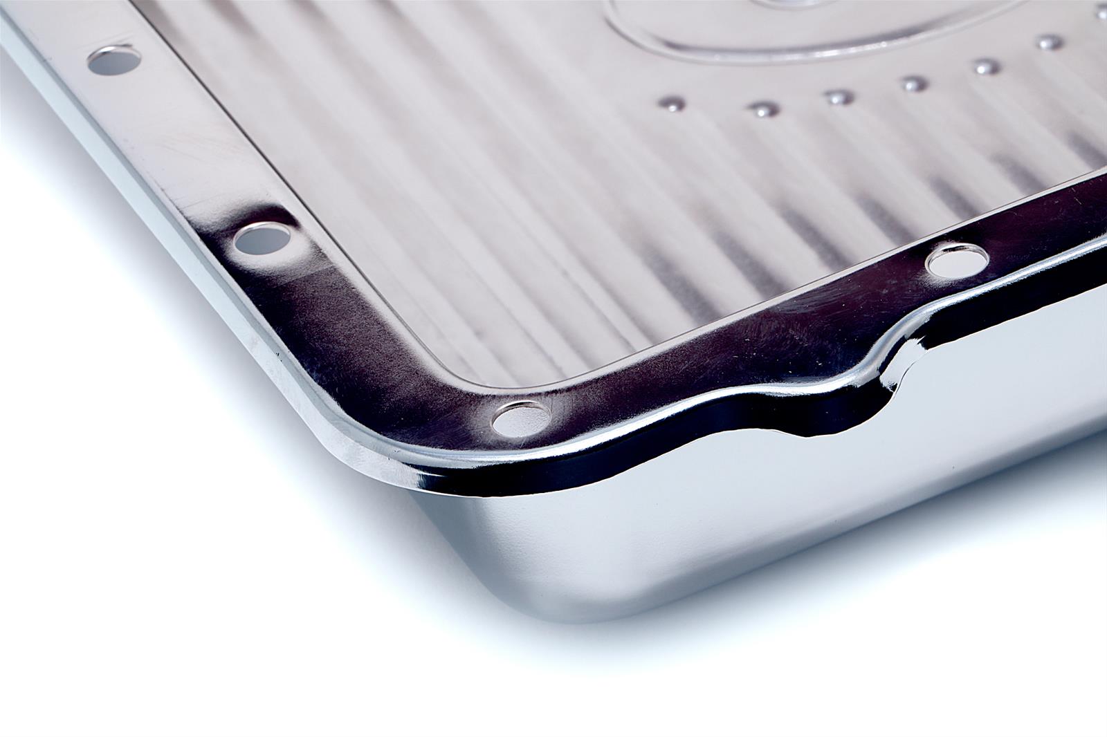 Trans-Dapt Performance Transmission Pans 9125 Pan, Stock, Steel, Chrome, Finned, Ford, C-6, Each thumbnail 4