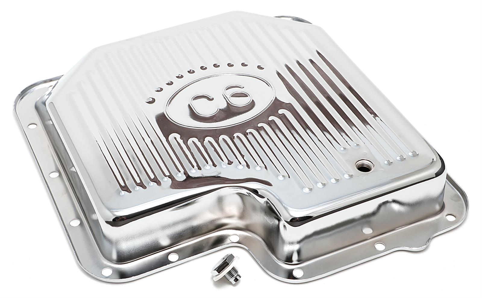 Trans-Dapt Performance Transmission Pans 9125 Pan, Stock, Steel, Chrome, Finned, Ford, C-6, Each thumbnail 6