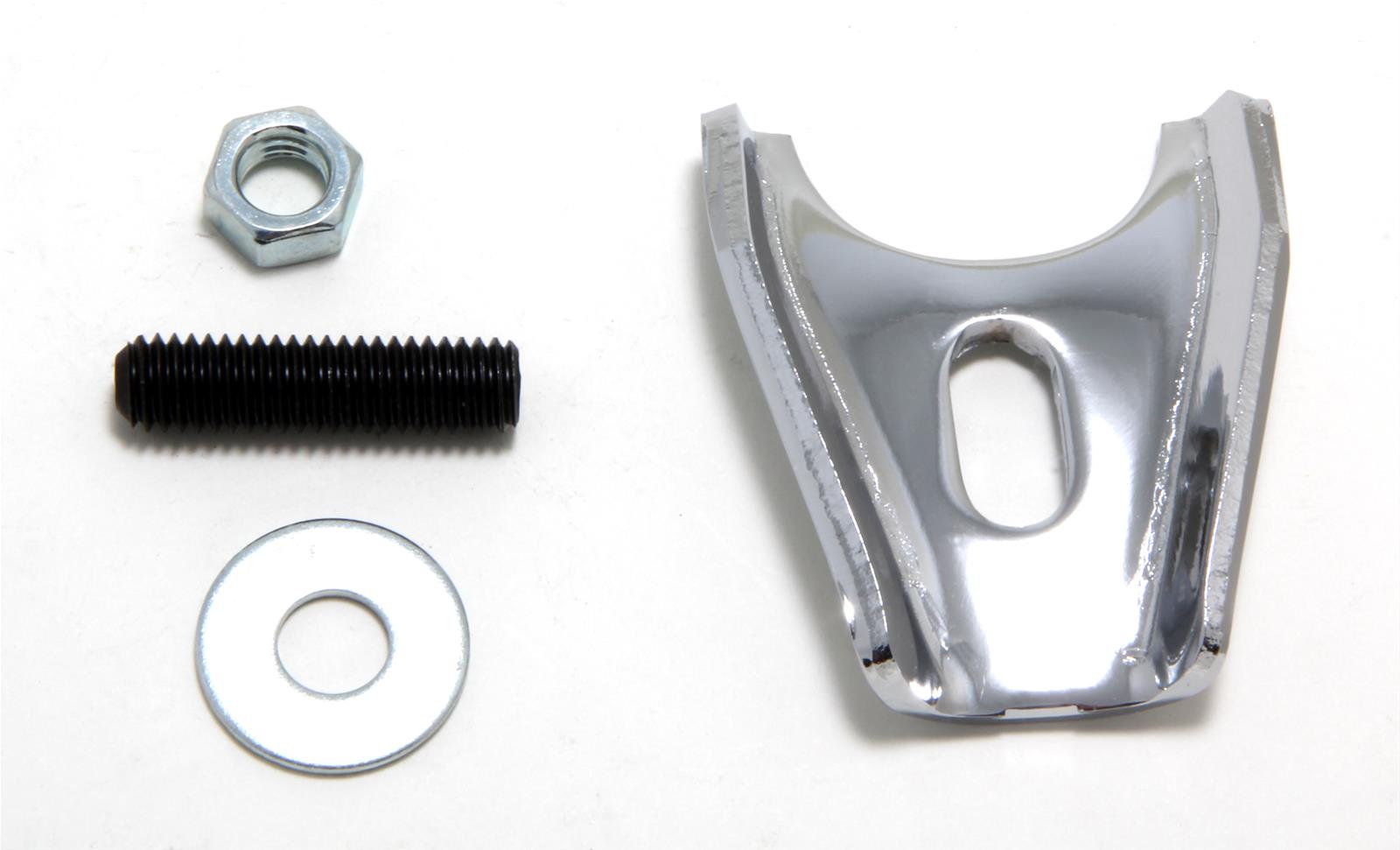 Trans-Dapt Performance Distributor Hold-Down Clamps 9126 Clamp, Steel, Chrome, Stud Mount, Chevy, Small/Big Block, Each