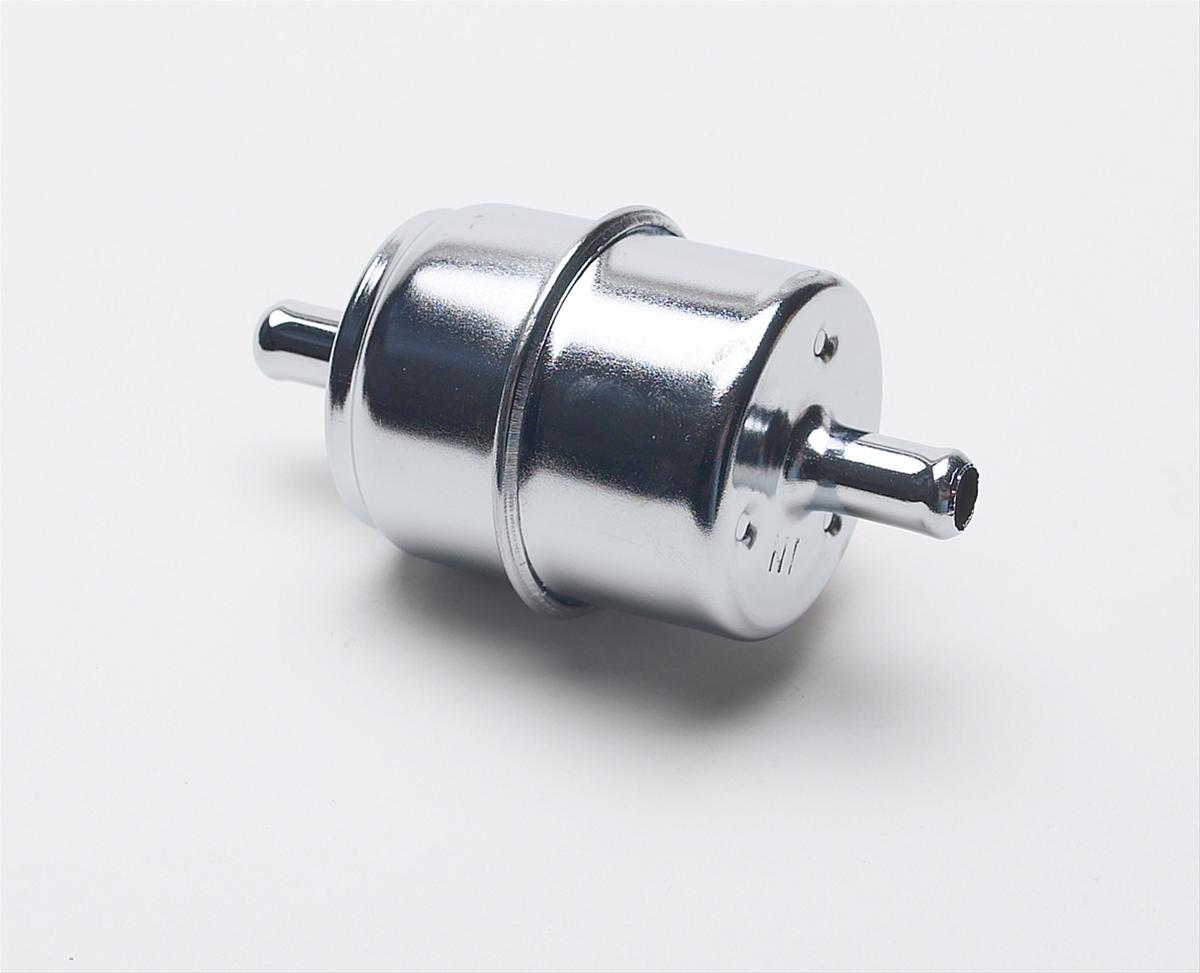 Trans-Dapt Performance Chrome Fuel Filter with 0.375 in. Inlet Size 9177 Filter, Steel, Chrome, 3/8 Hose Barb and Outlet, Each thumbnail 2