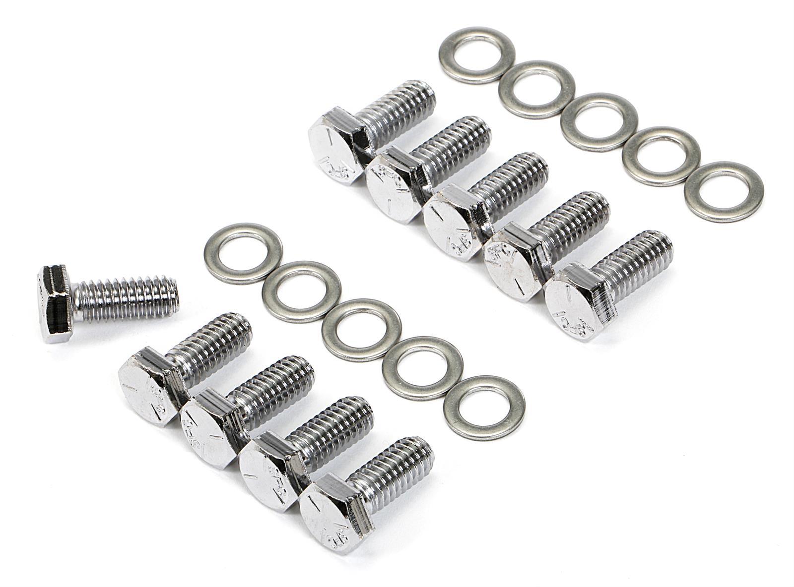 Trans-Dapt Performance Products Differential Cover Fasteners 9227 DIFF COVER BOLT SET FOR GM 10 BOLT & DANA 44 CHROME COVER