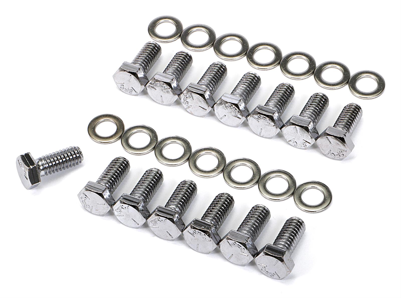 Trans-Dapt Performance Products Differential Cover Fasteners 9232 Bolt Set, Diff Bolt Set For GM 14 Bolt Chrome
