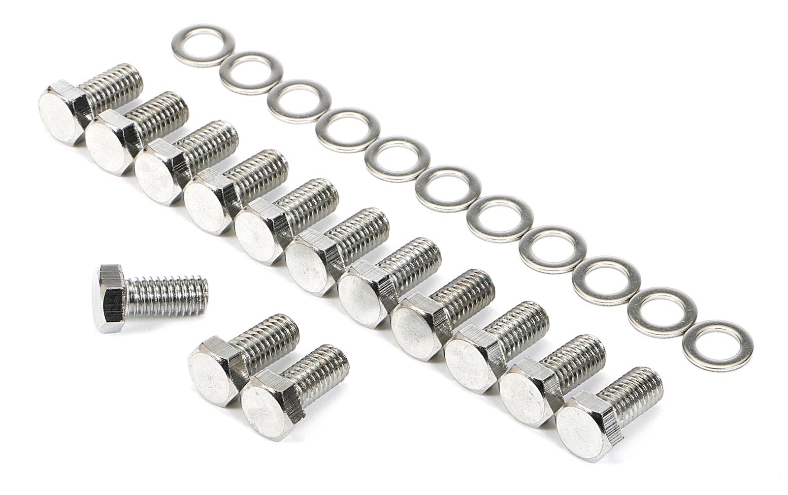 Trans-Dapt Performance Products Differential Cover Fasteners 9239 DIFF COVER BOLT SET FOR DANA 60 CHROME COVER