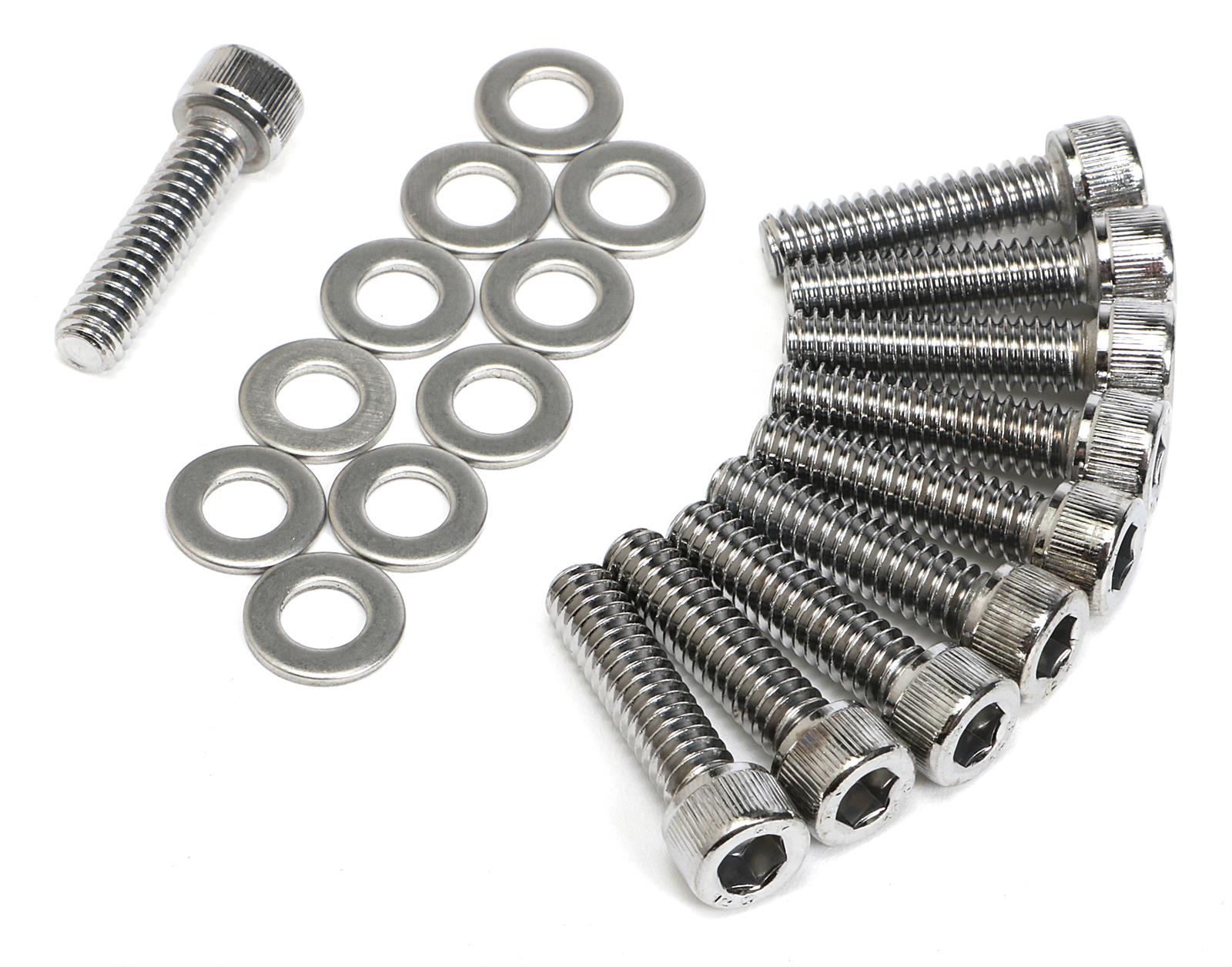 Trans-Dapt Performance Products Timing Cover Fasteners 9284 TIMING COVER BOLT SET FOR SBC ALUMINUM COVER