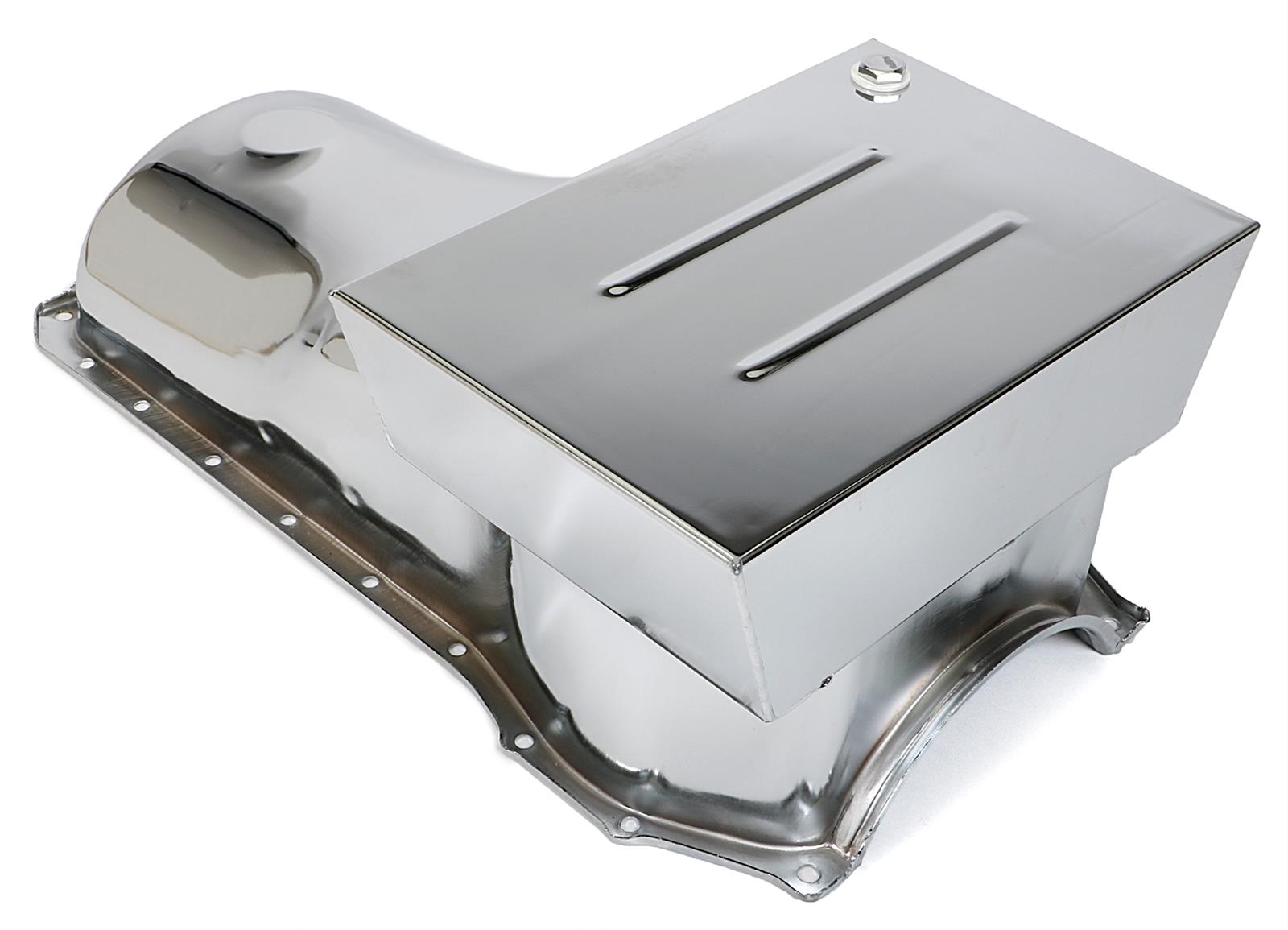 Trans-Dapt Performance Products Oil Pans 9301 BB FORD OIL PAN 1970-1982 351C, 351M, 400 8QT FRONT SUMP CHROME thumbnail 2