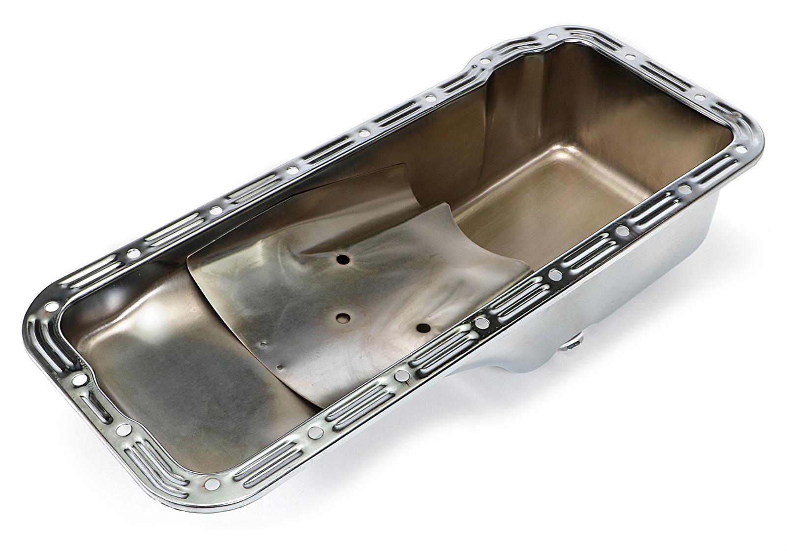 Trans-Dapt Performance OEM Replacement Oil Pans 9330 Pan, Steel, Chrome Plated, 5 qt., Ford, Big Block FE, Each