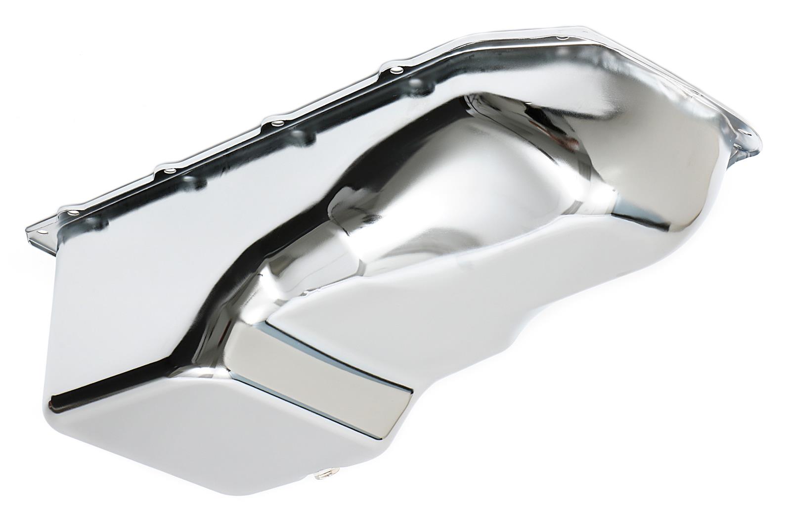 Trans-Dapt Performance OEM Replacement Oil Pans 9337 Pan, Steel, Chrome Plated, 4 qt., Pontiac, V8, Each thumbnail 2