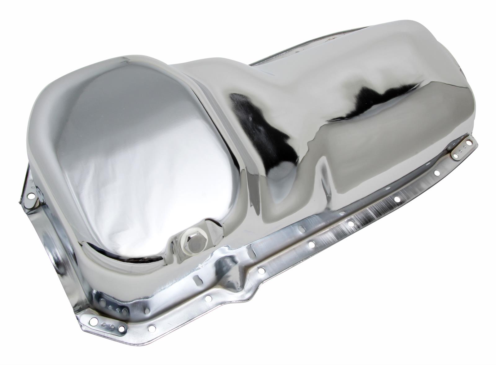 Trans-Dapt Performance OEM Replacement Oil Pans 9397 Pan, Steel, Chrome Plated, 4 qt., Oldsmobile, V8, Each