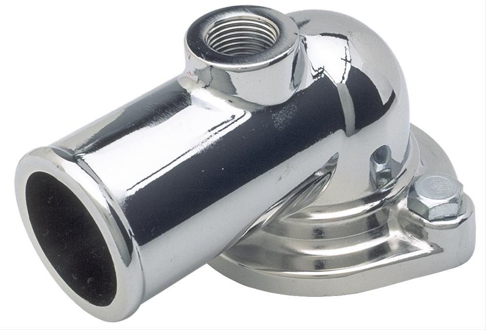 Trans-Dapt Performance Chrome Water Necks 9415 Neck, Zinc Alloy, Plated, O-Ring, 90 Degree, Ford, 429/460, Each