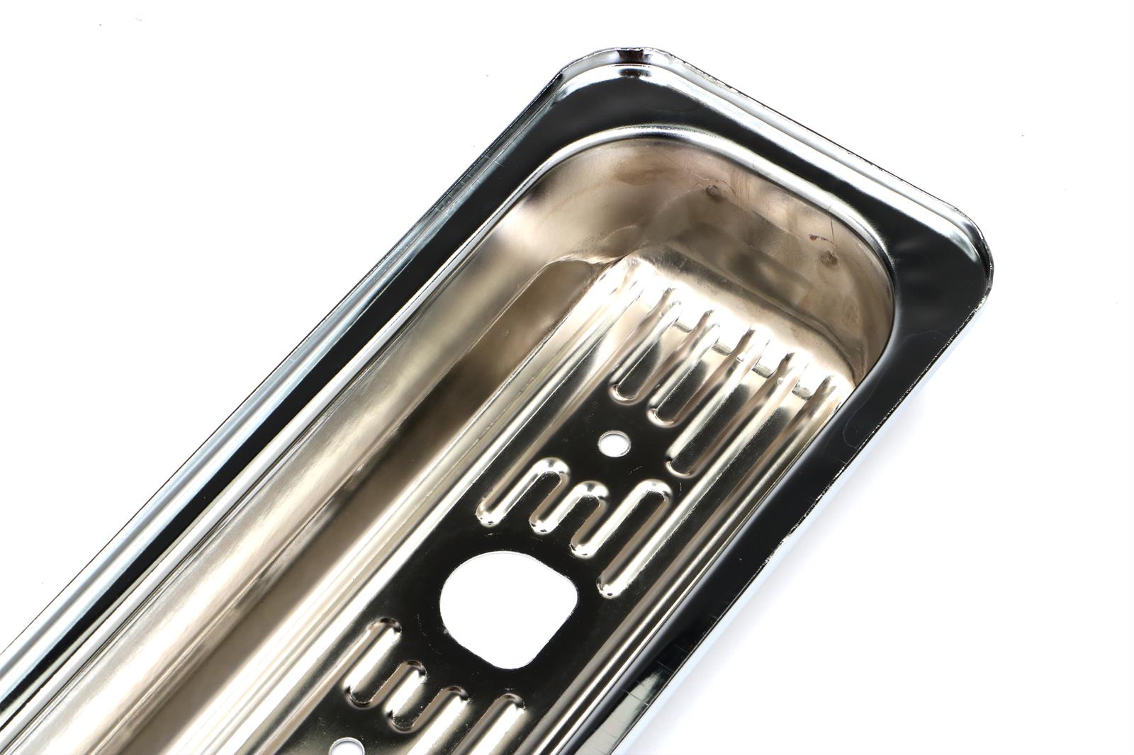 Trans-Dapt Performance Chrome Valve Covers 9460 Cover Caps, Bolts onto Stock Cover, Steel, Chrome, Cover, 1987-1999, Truck Only, Small Block, Pair thumbnail 2