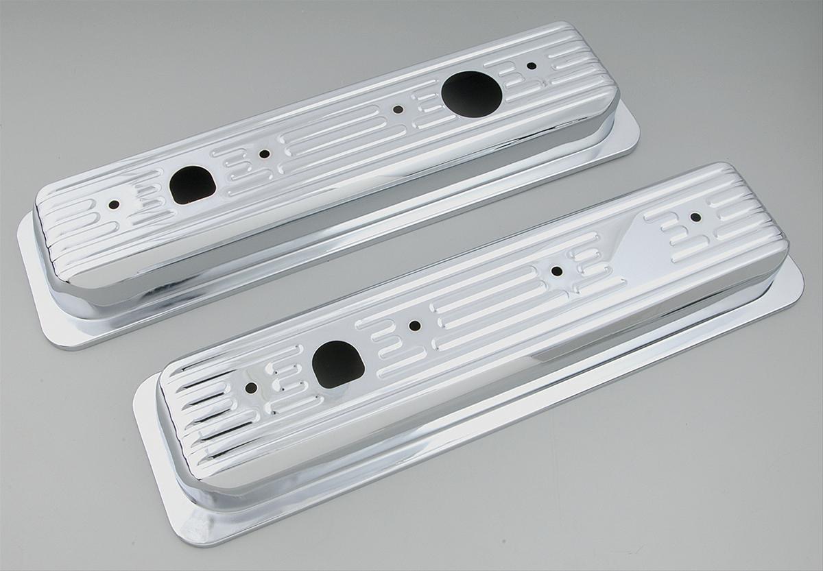 Trans-Dapt Performance Chrome Valve Covers 9460 Cover Caps, Bolts onto Stock Cover, Steel, Chrome, Cover, 1987-1999, Truck Only, Small Block, Pair thumbnail 4