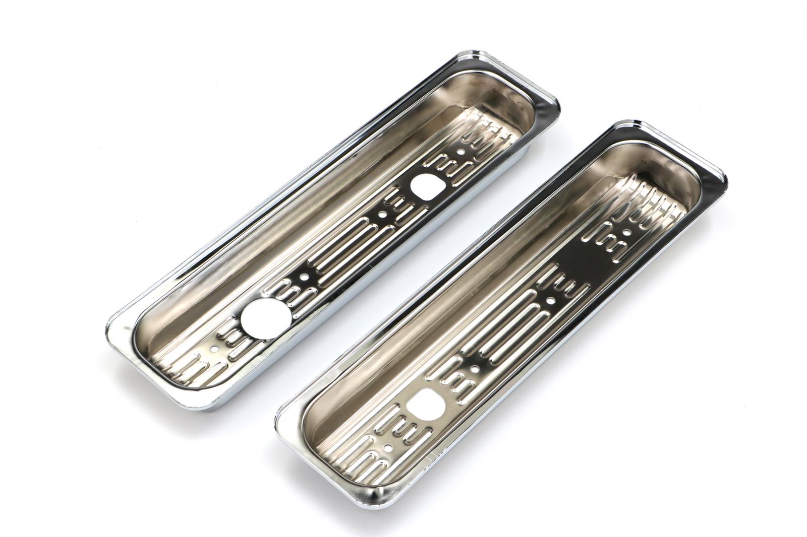 Trans-Dapt Performance Chrome Valve Covers 9460 Cover Caps, Bolts onto Stock Cover, Steel, Chrome, Cover, 1987-1999, Truck Only, Small Block, Pair thumbnail 3