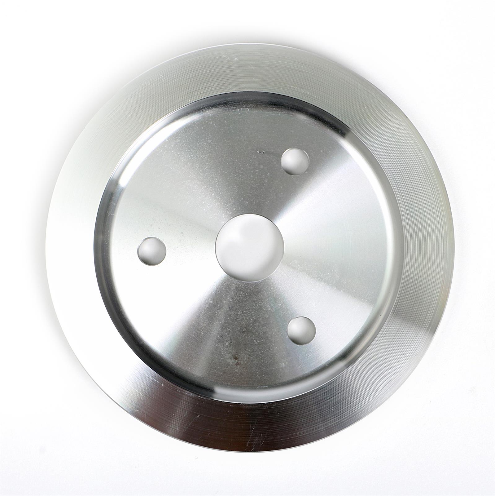 Trans-Dapt Performance Aluminum Crankshaft Pulleys 9480 Pulley, V-Belt, 1-Groove, 6.6 in., Aluminum, Natural, Chevy, Small Block, Short Pump, Each thumbnail 4