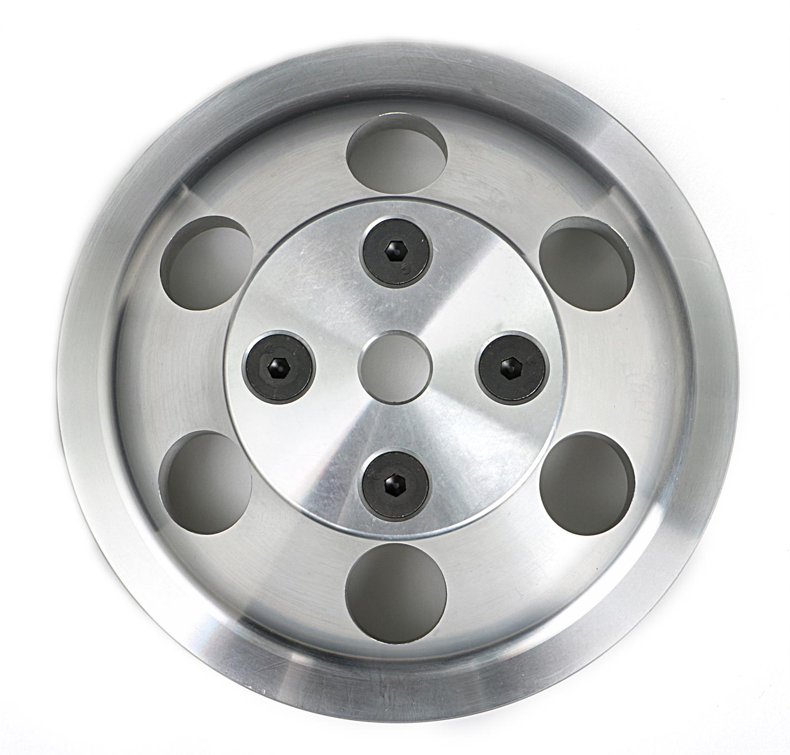 Trans-Dapt Performance Aluminum Water Pump Pulleys 9483 Pulley, V-Belt, 2-Groove, Aluminum, Machined, Chevy, Small Block, Long Pump, Each