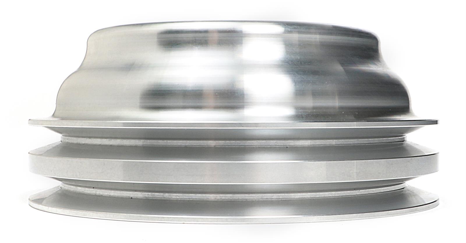 Trans-Dapt Performance Aluminum Crankshaft Pulleys 9485 Pulley, V-Belt, 2-Groove, 6.6 in., Aluminum, Natural, Chevy, Small Block, Long Pump, Each thumbnail 3