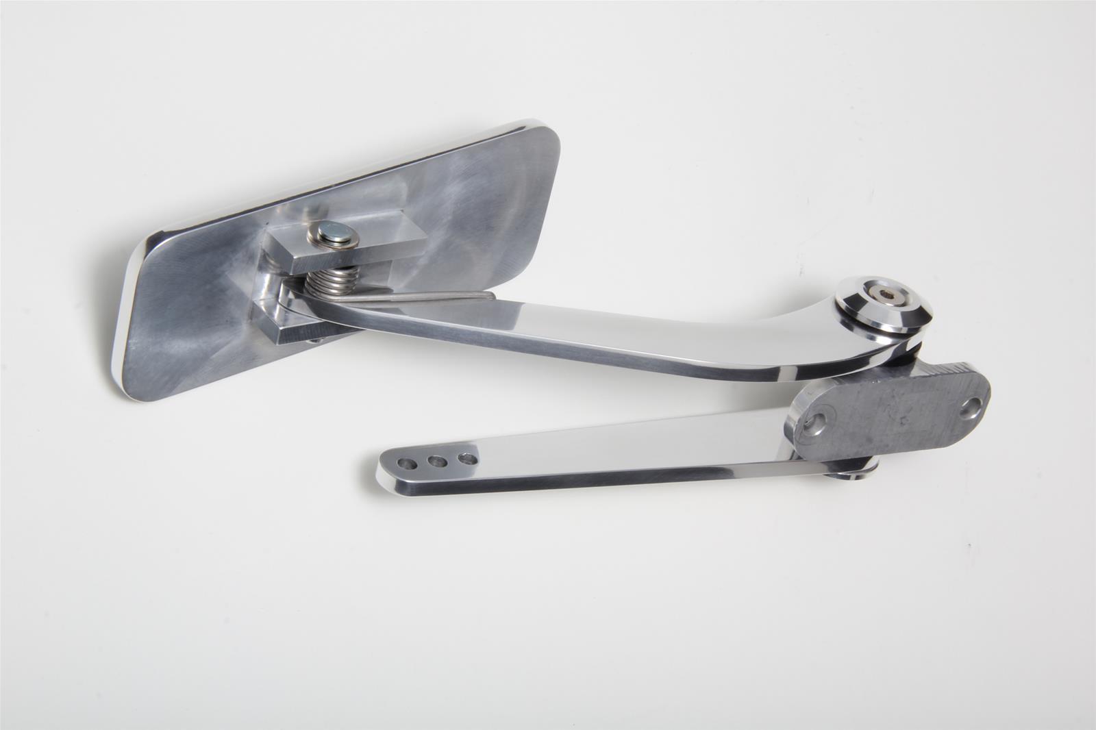 Trans-Dapt Performance Gas Pedals 9501 Throttle Pedal, Firewall Mount, Rectangle, Aluminum, Polished, 1.750 in. Width, 4.000 in. Length, Each thumbnail 2