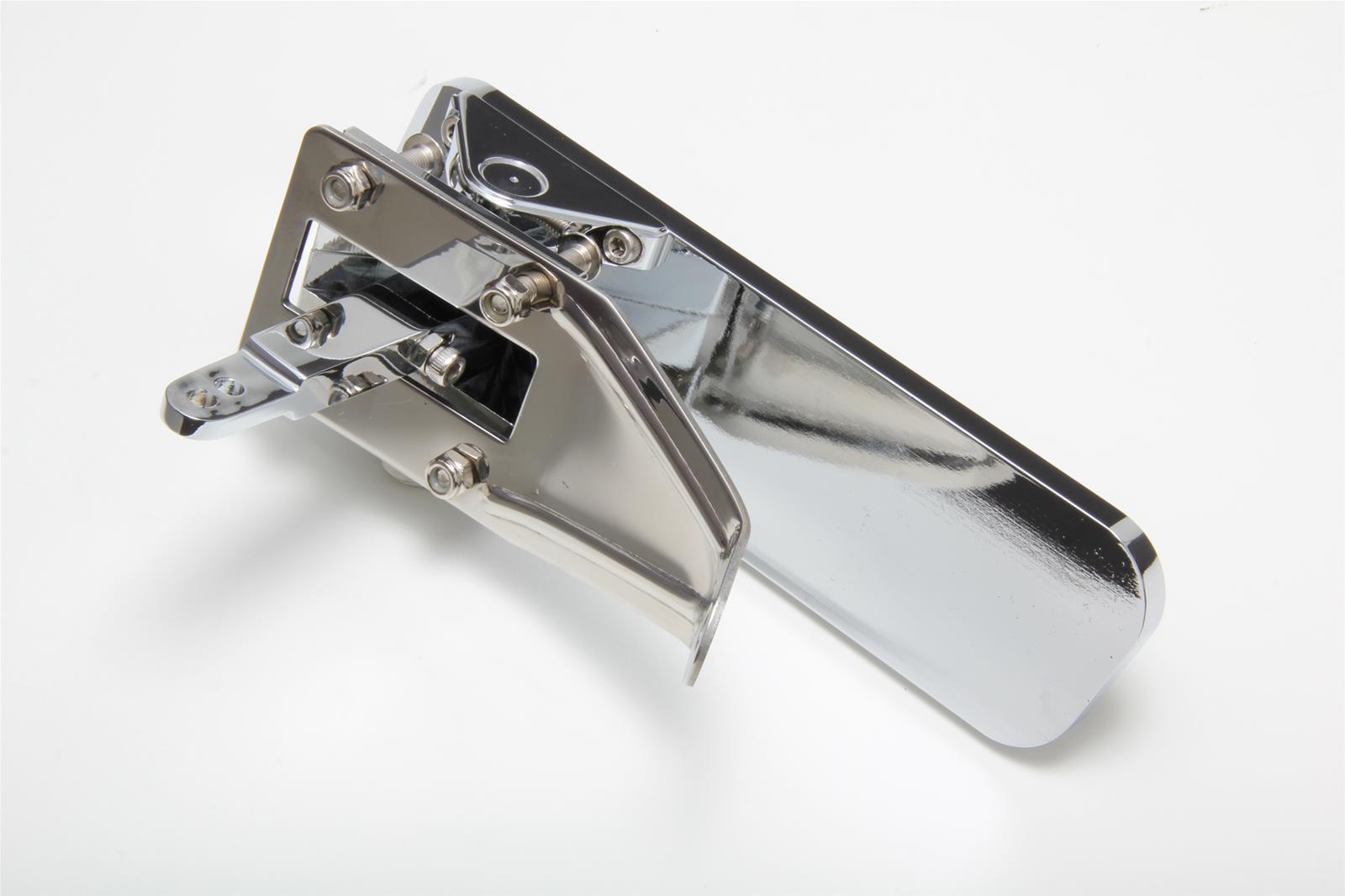 Trans-Dapt Performance Gas Pedals 9510 Pedal Assembly, Throttle, Floor Mount, Aluminum, Chrome, 6.5 in. Long, 2 in. Wide, Kit